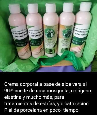 Productos cosméticos a base de Aloé Vera  para el cuidado y la buena salud de la piel
